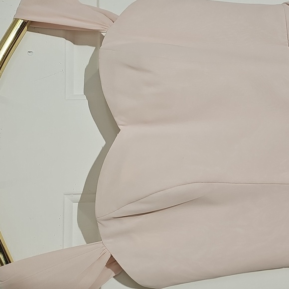 Azazie Gown Blushing Pink Dress. Slit In Front. Size A0. Built In Bra. - Picture 2 of 13